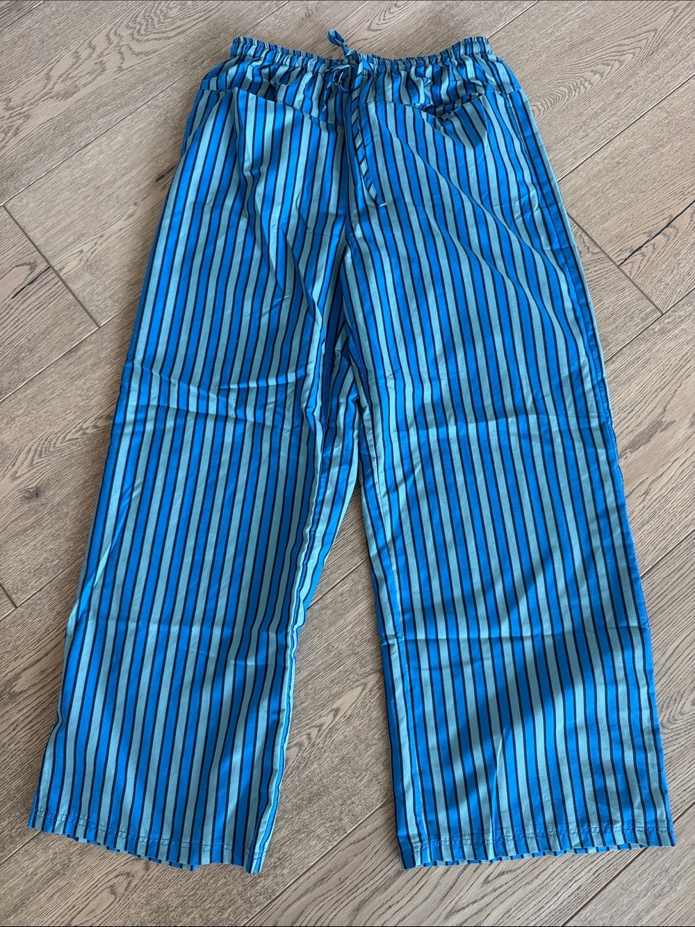 Women’s Blue Striped Elastic Waist Pants size S